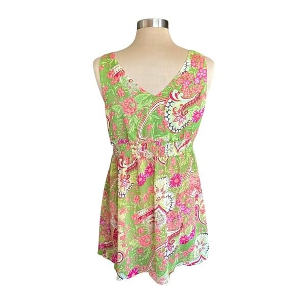 Bisou Bisou Michele Bohbot Y2K Vintage Paisley Babydoll Top Sz LG Fairycore Boho - Picture 4 of 12